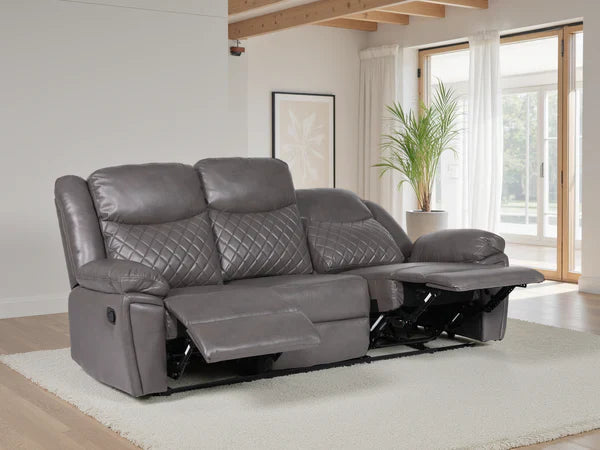 Myra Recliner Sofa Grey 3 Seater
