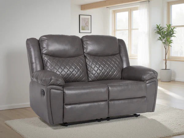 Recliner Sofa Grey 2 Seater