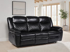 3 seater manual Recliner Sofa Black