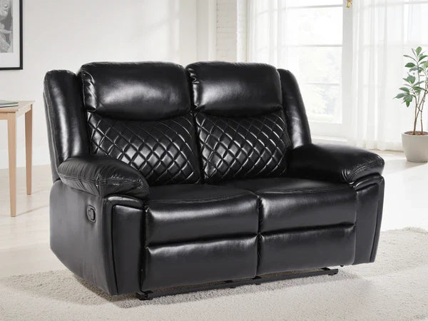 Myra Recliner Sofa Black 2 Seater