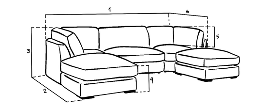 Inga Sofa Grey Boucle U Shape Corner