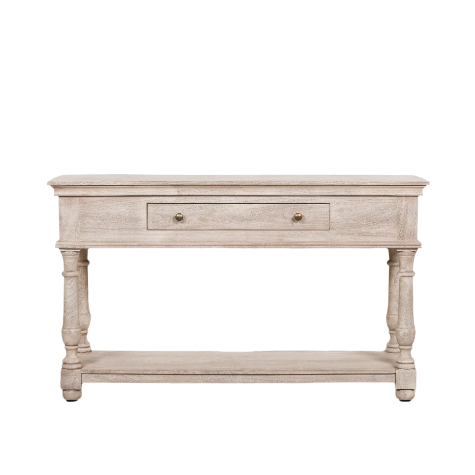 Acacia Wooden Console with Single Drawer