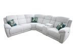 Electric Recliner Sofa Beige Large Corner