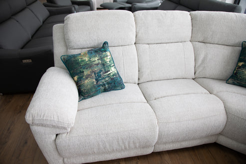 Owen Electric Recliner Sofa Beige Large Corner