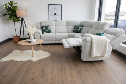 Owen Electric Recliner Sofa Beige Large Corner