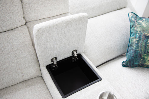 Owen Electric Recliner Sofa Beige Large Corner