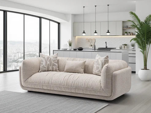 Oxford Sofa 3 Seater in Cream