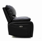 Electric Recliner Sofa Black Armchair Leathair