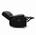 Electric Recliner Sofa Black Armchair Leathair