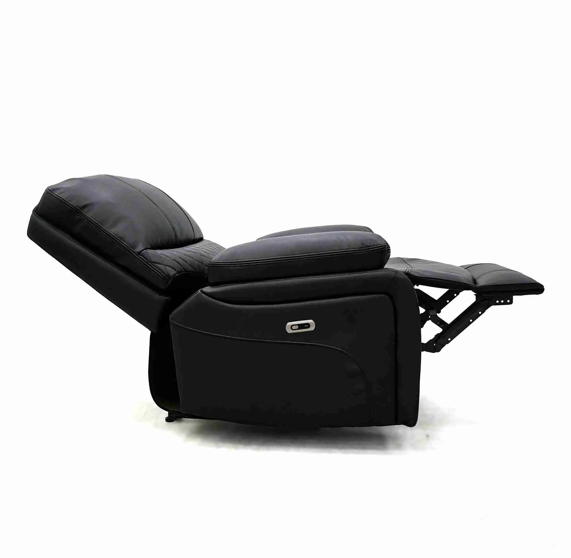 Orla Electric Recliner Sofa Black Armchair Leathair