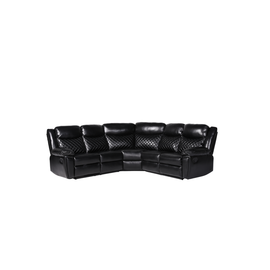 Myra Recliner Sofa Black Large Corner