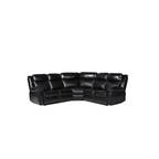 Recliner Sofa Black Large Corner