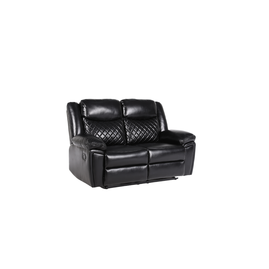 Recliner Sofa Black 2 Seater