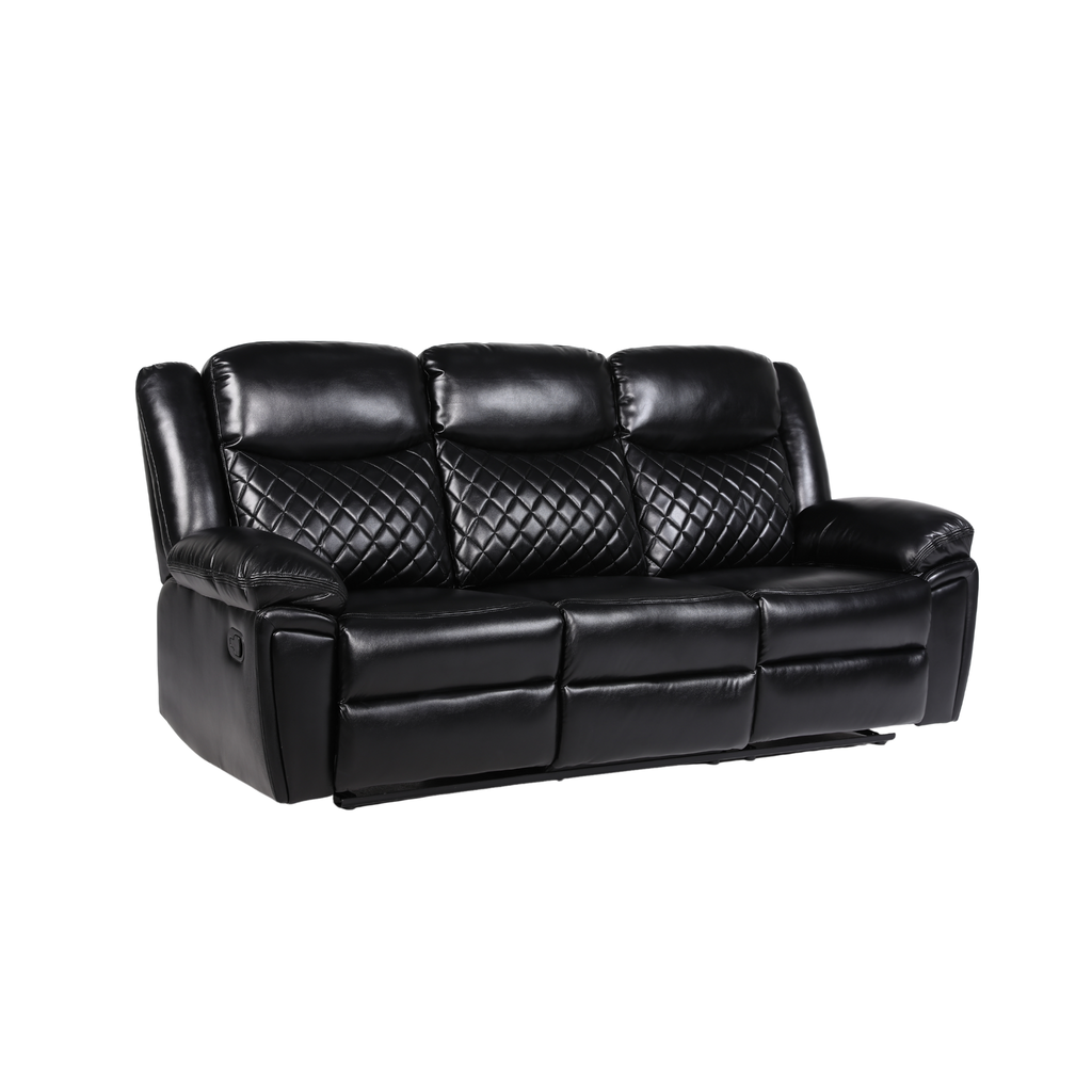 Myra 3 seater manual Recliner Sofa Black
