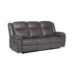 Recliner Sofa Grey 3 Seater
