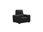 Genuine Leather Electric Recliner Sofa Black Armchair