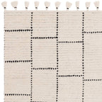 120x170cm Cream/Black Tile Rug Rug