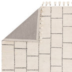 120x170cm Cream/Black Tile Rug Rug