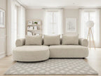 Beige Left Hand Corner Sofa