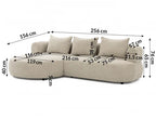 Beige Left Hand Corner Sofa
