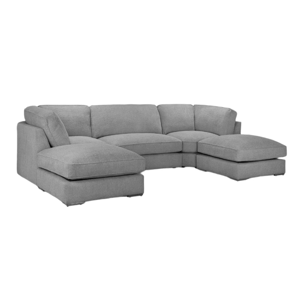 Inga Sofa Grey Boucle U Shape Corner