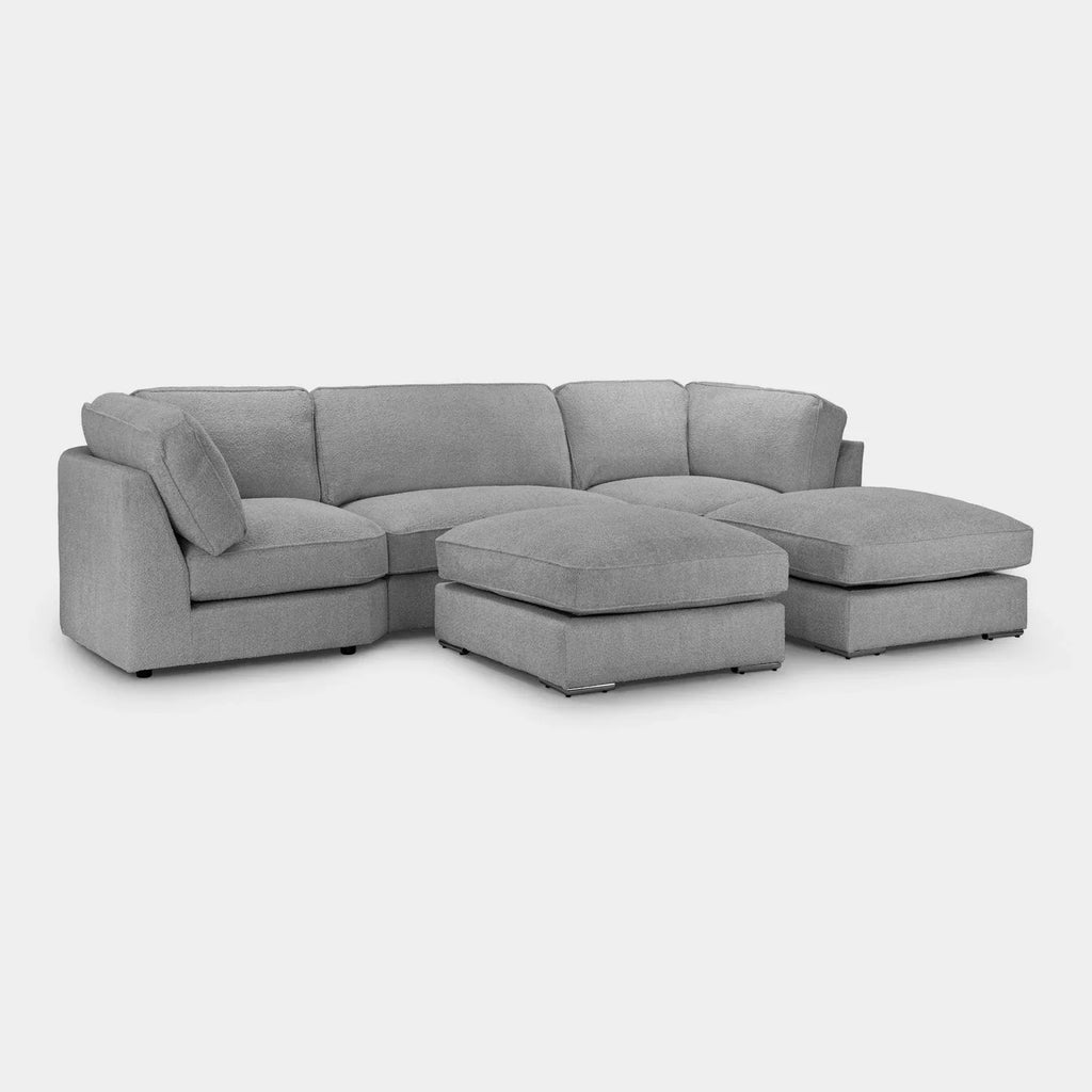 Inga Sofa Grey Boucle U Shape Corner