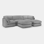 Sofa Grey Boucle U Shape Corner