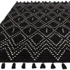 160x230cm Black/Cream Diamond Rug Rug