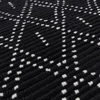 120x170cm Black/Cream Diamond Rug Rug
