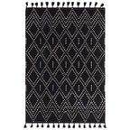 120x170cm Black/Cream Diamond Rug Rug