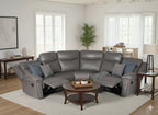 Recliner Sofa Grey Large Corner